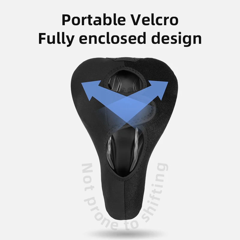 غطاء سرج الدراجة المريح القابل للتنفس من ESLNF - وسادة مقعد من إسفنج السيليكون مع غطاء للمطر، ملحقات ركوب الدراجات على الطرق MTB