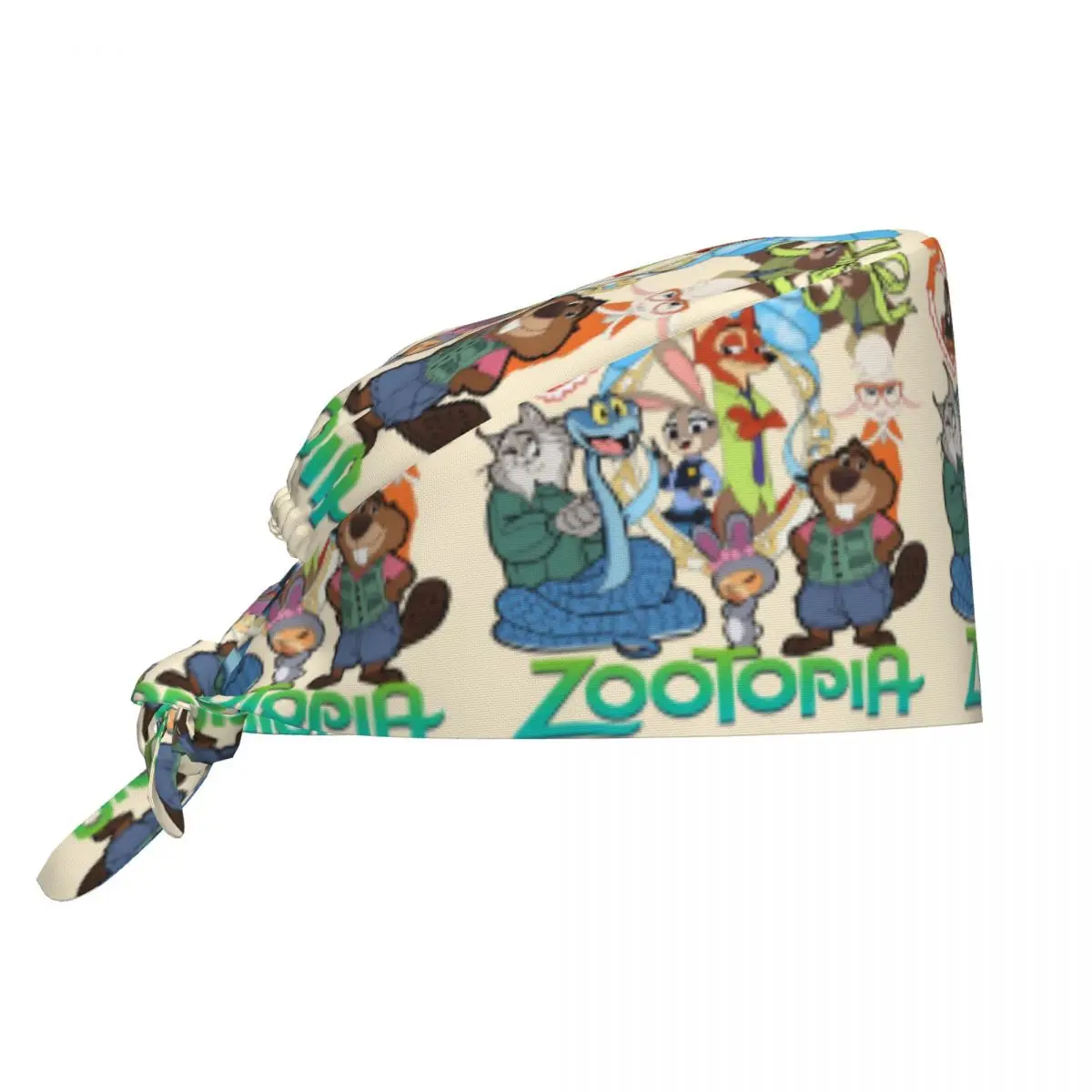 

Регулируемая рабочая шапка с персонажами Зоотопии, аниме-кепка для женщин и мужчин, мультяшная медицинская шапка для медсестер, врачей, хирургов, стоматологов