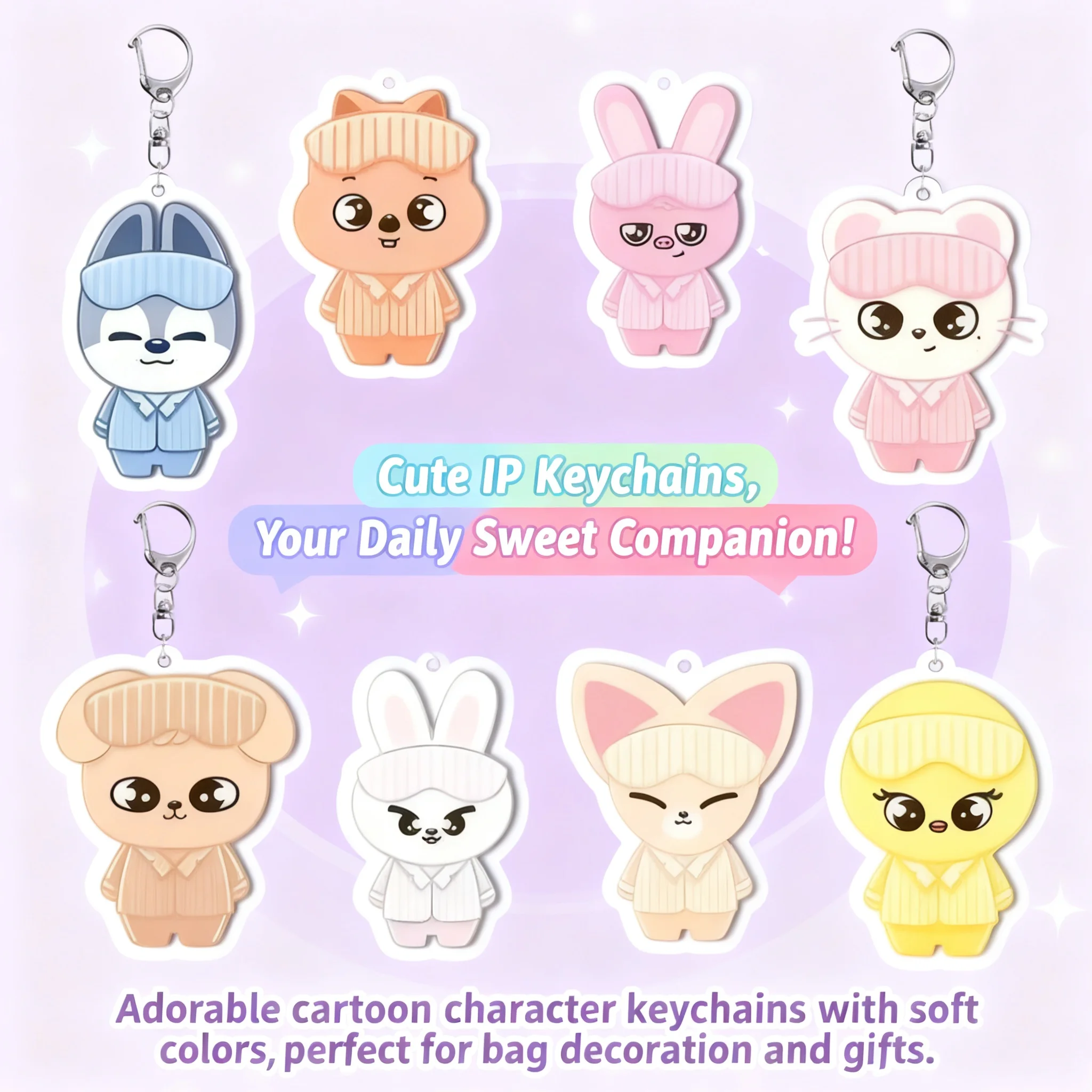 Llavero Acrílico de Doble Cara con Diseño de Anime de Stray Kids, Accesorio Colgante Bonito para Fans, Regalo Oficial