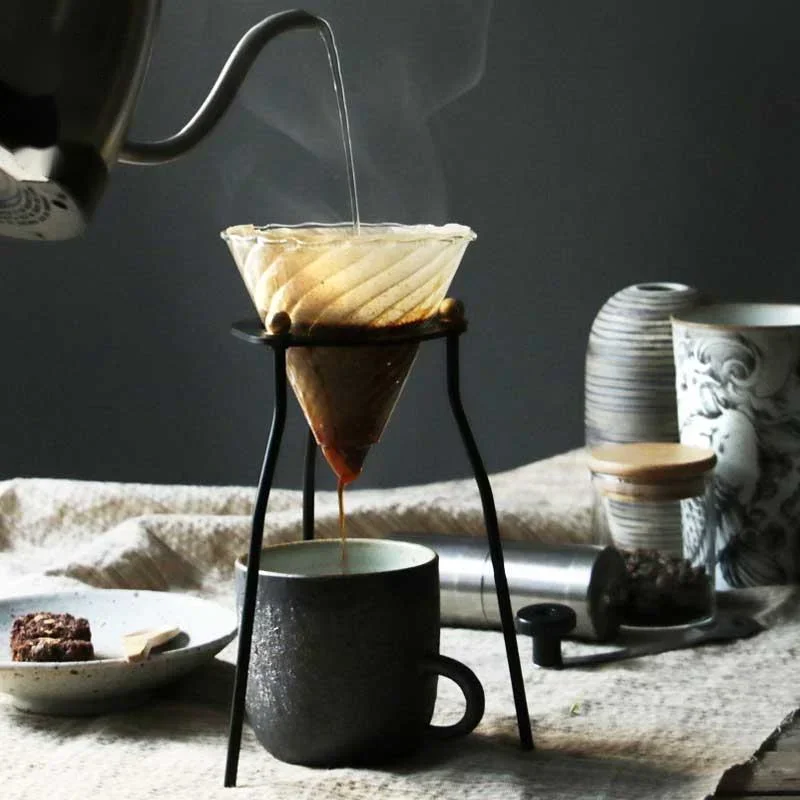 Simple Hand-made Coffee Filter Cup Holder Filter Glass Appliance Dripper Home Coffee Drip Bracket Accessories