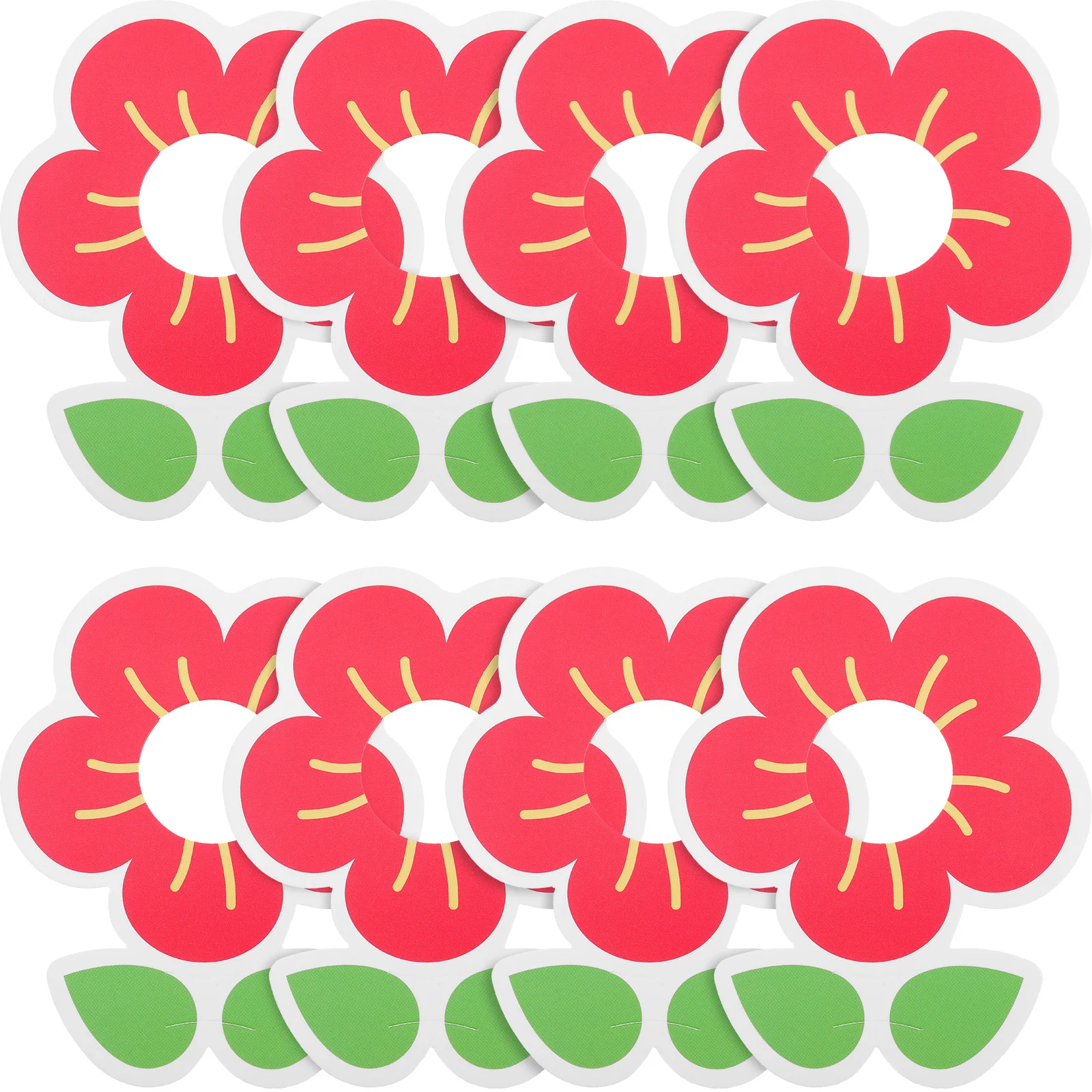 

50Pcs Red Paper Cards Flower Shape Lollipop Holders Party Decoration Lollipop Holder Candy Holders