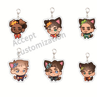 Formula One Racng driver 6CM cute Acrylic keychain LH/LL/MV/AKA/CL/LN/OP/AA/CS/LS/FA bag decoration elegant pendant in stock