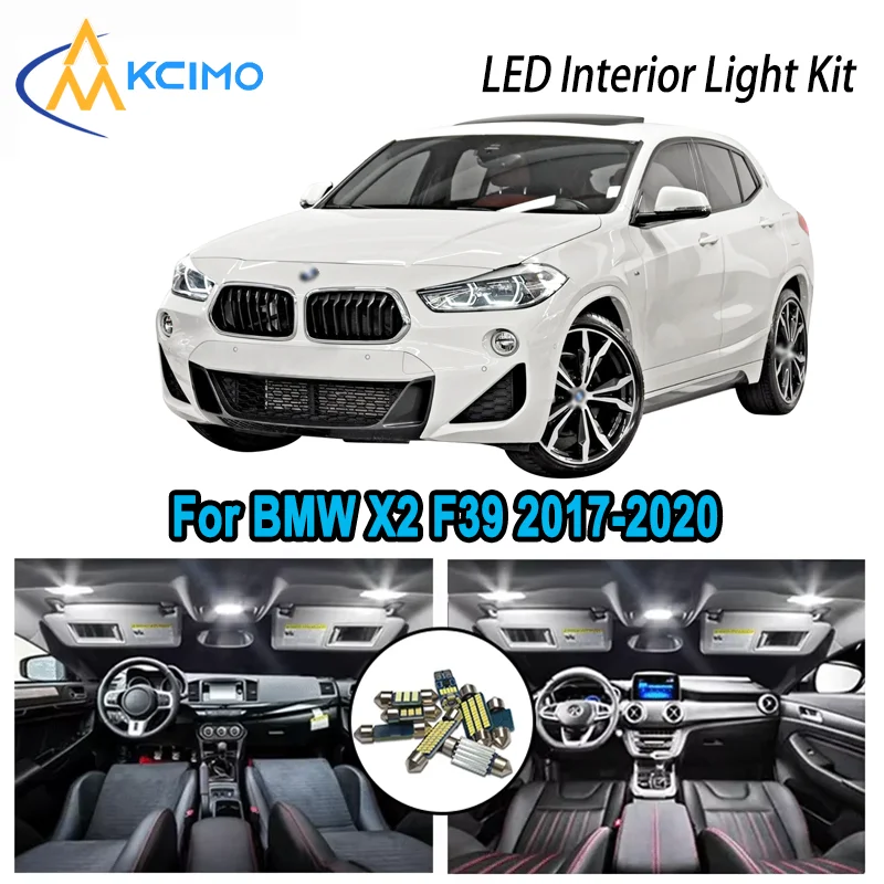 

For BMW X2 F39 2017-2020 2017 2018 2019 2020 Premium Bright LED Interior Dome Map Trunk Light Kit Car Led Lamps Canbus No Error