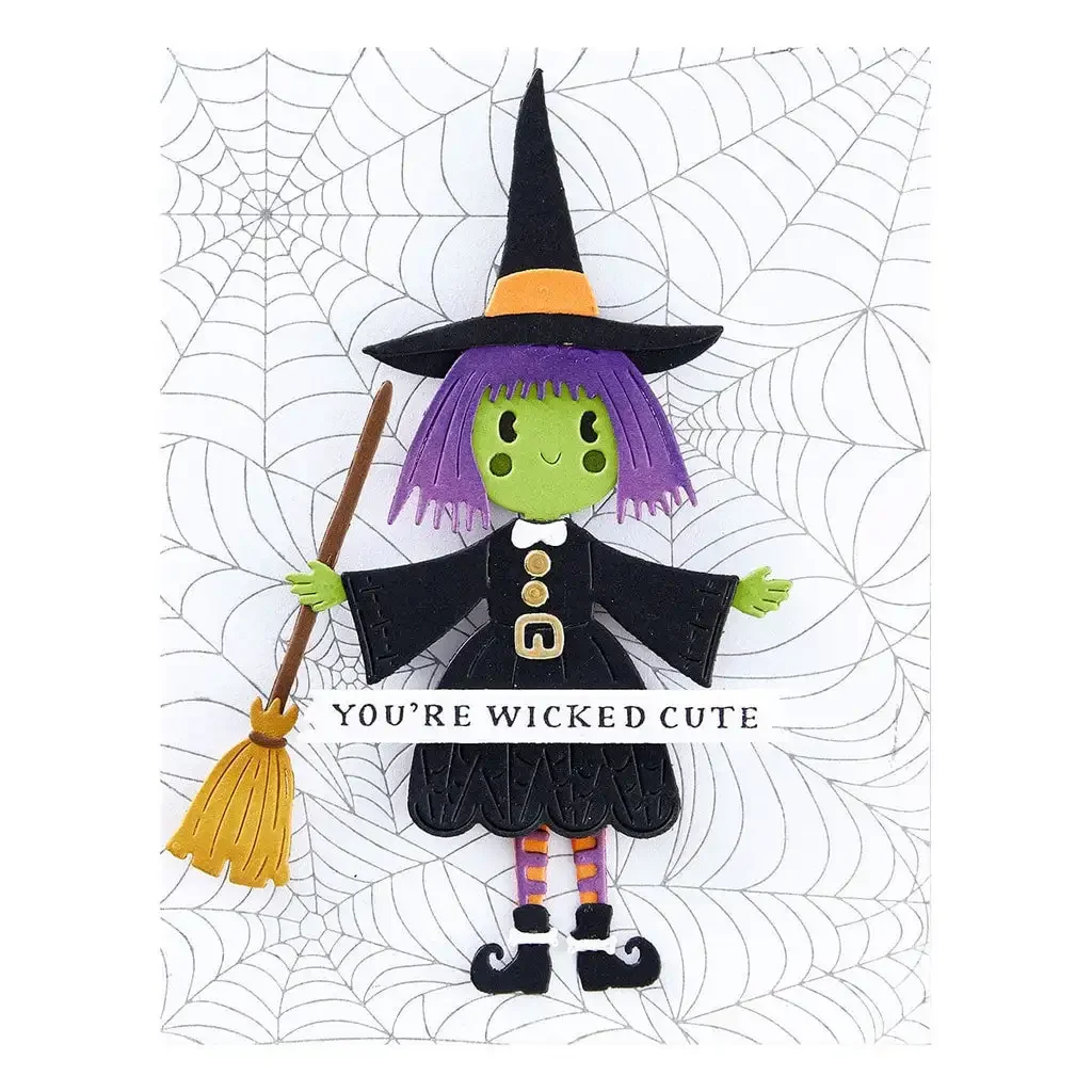 Halloween Fun Juice Witch Metal Cut Dies and Stamps for DIY Scrapbooking Photo Album Embossing Decorative Paper Cards