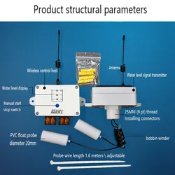 Wireless Water Level Controller Remote Control Water Tower Pool Water Pump Float Ball Automatic Water Pumping Water Switch