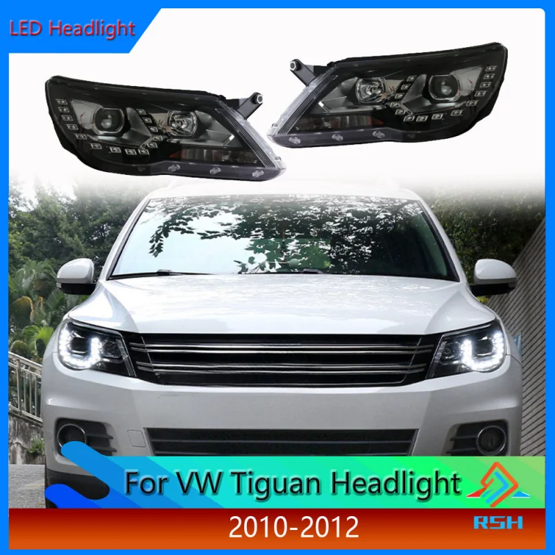 

Front Lamp For Volkswagen Tiguan Headlight Assembly 2010-2012 With Upgraded LED Daytime Running Lights And Turn Signal Lenses
