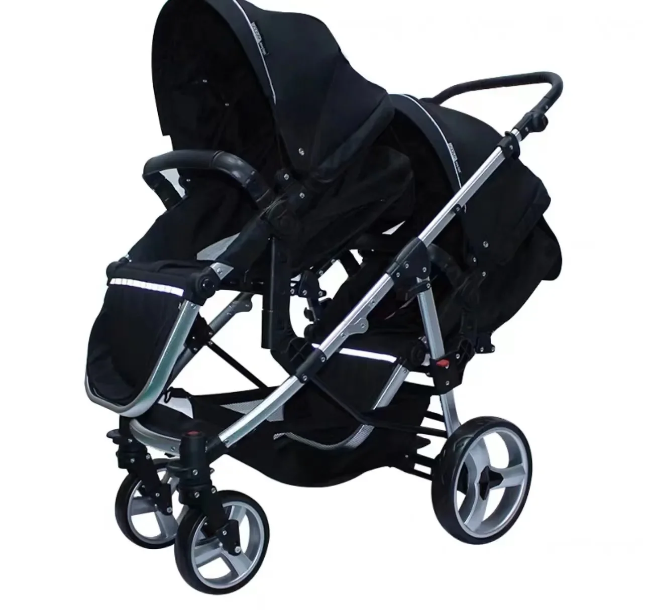 Foldable Twins Baby Carriage Stroller Twin Can Sit and Lie Double Stroller Shock Absorber Second high view Child Stroller