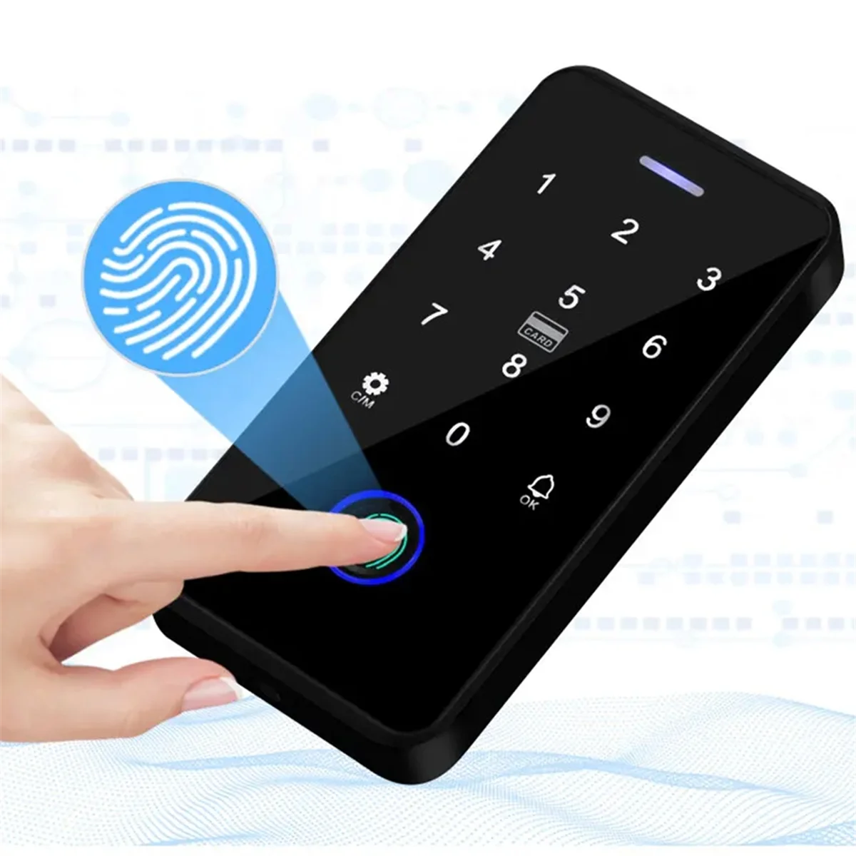GOB-oNFC بلوتوث تويا APP التحكم في الوصول لوحة المفاتيح مقاوم للماء لوحة المفاتيح تتفاعل 13.56 ميجا هرتز البيومترية بصمة اللمس فتحت الباب