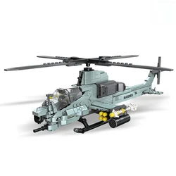 New children's toy helicopter plastic small particles assembled DIY aircraft model building blocks