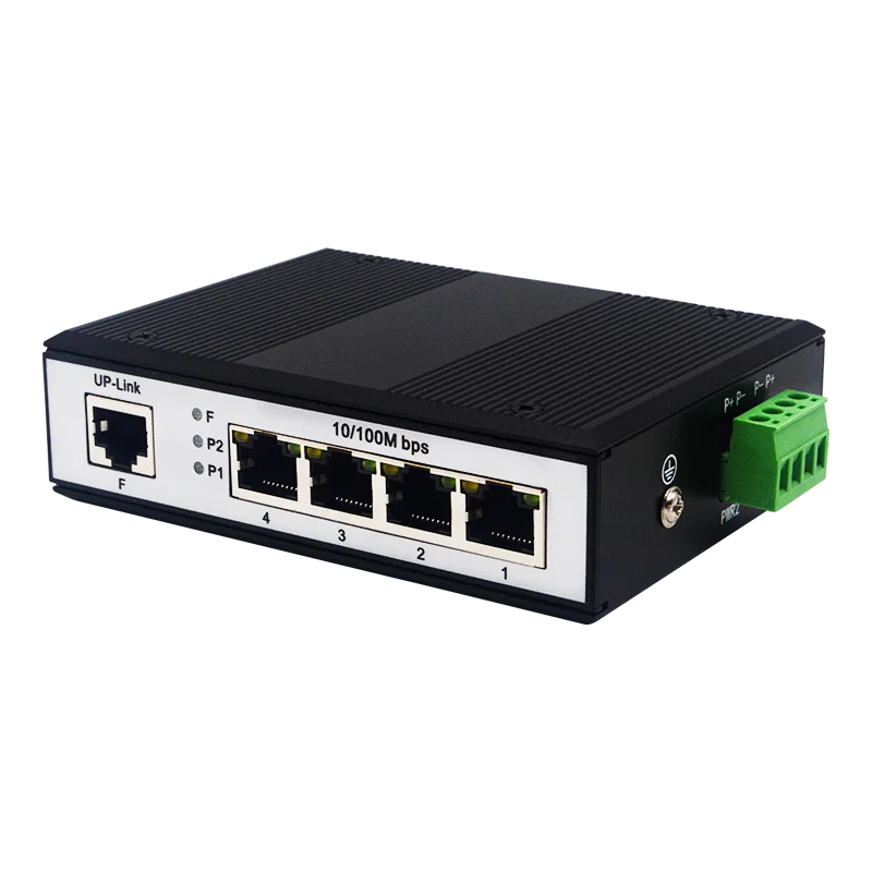 

Hot Selling Industrial 100M 5 Ports Ethernet Switch 100Mbps Unmanaged 35mm DIN Rail Network Switch
