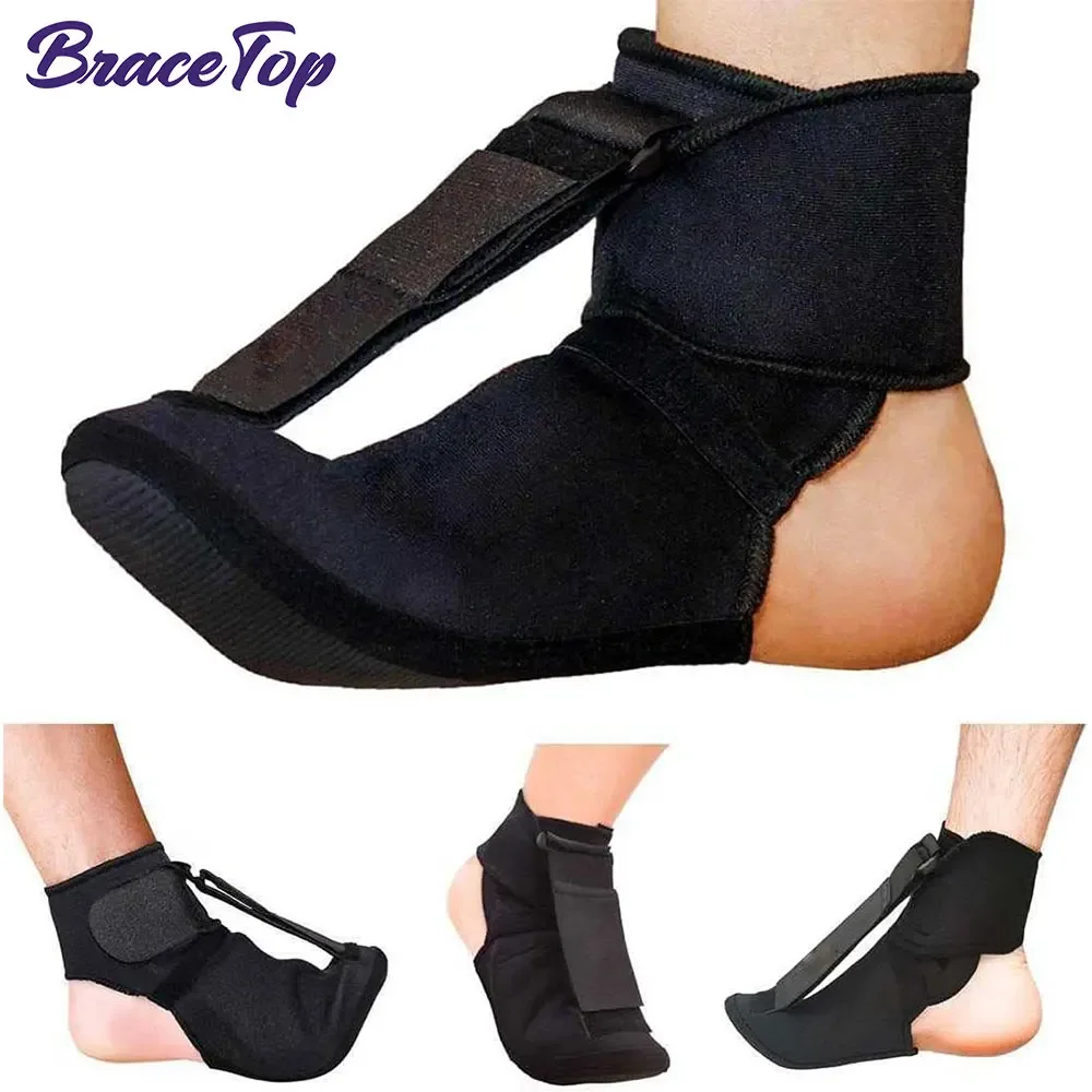 Compression Plantar Fasciitis Night Splint Sock, Support Dorsal Drop Foot Orthopedic Brace,Soft Stretching Boot Splints for Feet