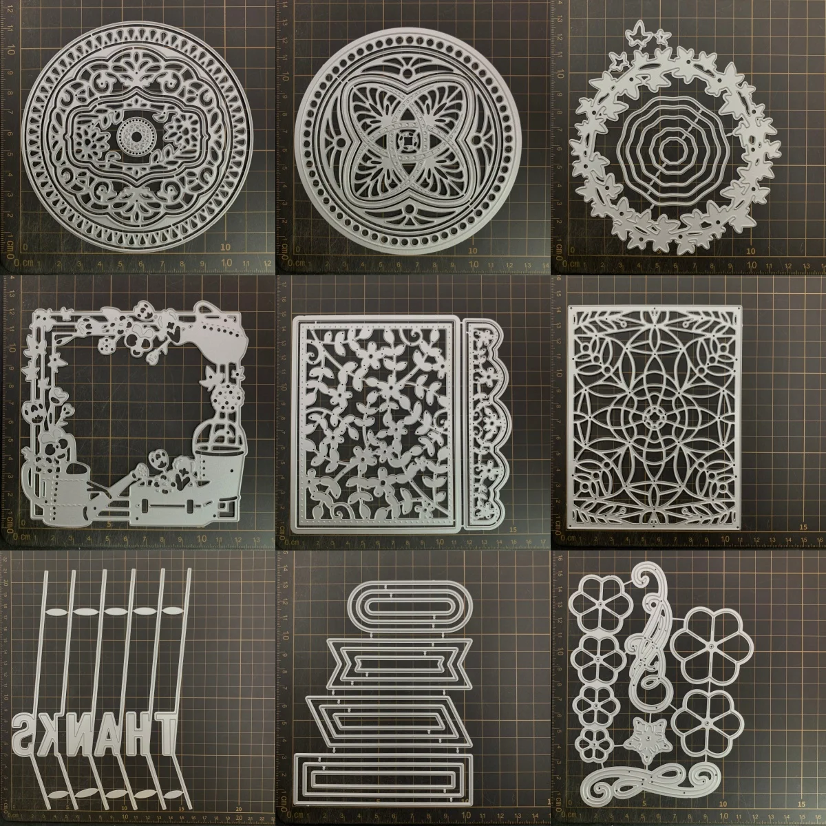 

9 kinds Flower Frame Circular Metal Cutting Dies Stencils For DIY Scrapbooking Decorative Embossing Handcraft Die CutsTemplate
