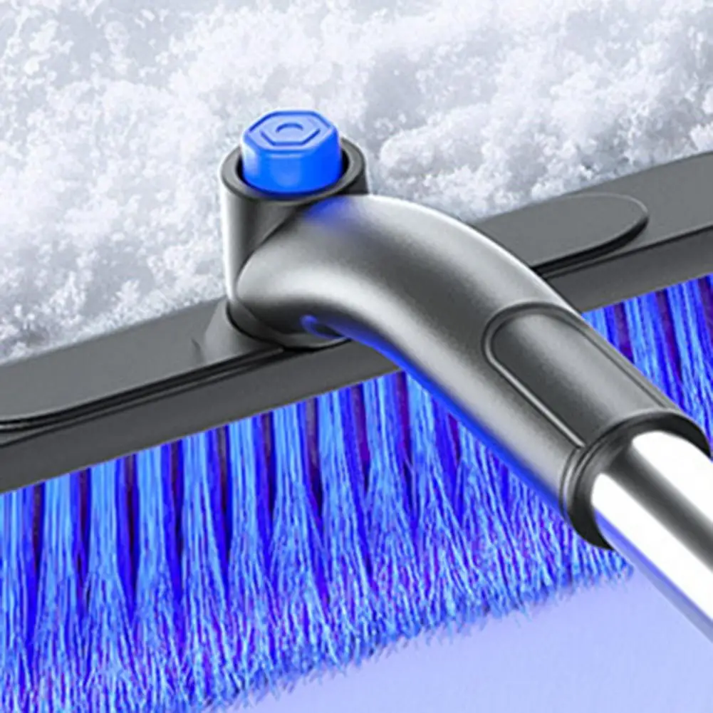 Windshield Removal Brush Extendable Ice Scraper with 360° Rotatable Brush Head Detachable Snow Removal Tool Ergonomic Grip