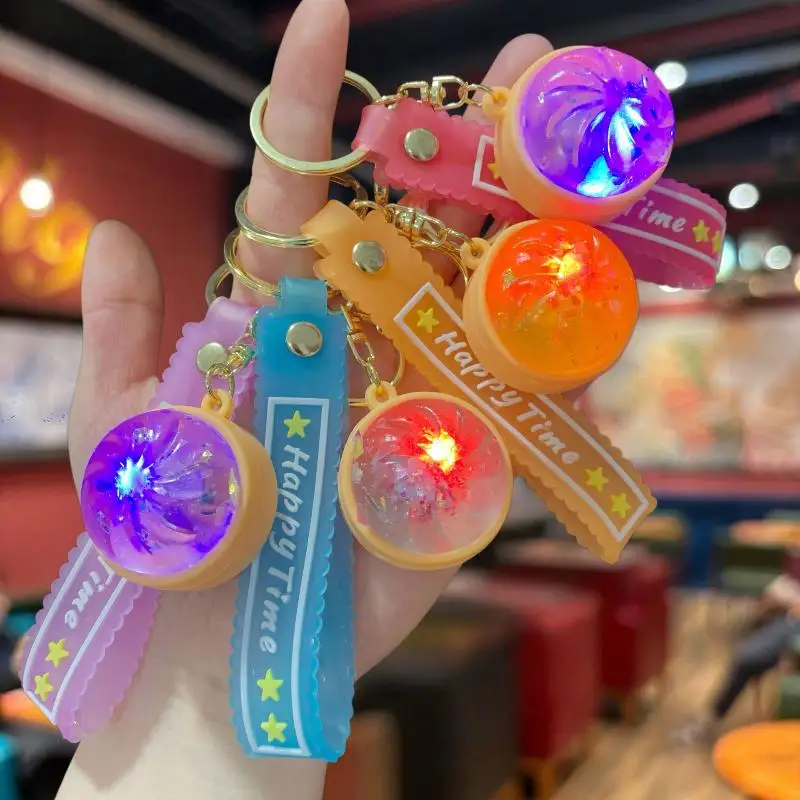 1Pcs Stress Relief Toys Glowing Keyboard Keychain Dumpling Fidget Pendant Party Favors Gifts Bag Charms Decoration Party Gifts