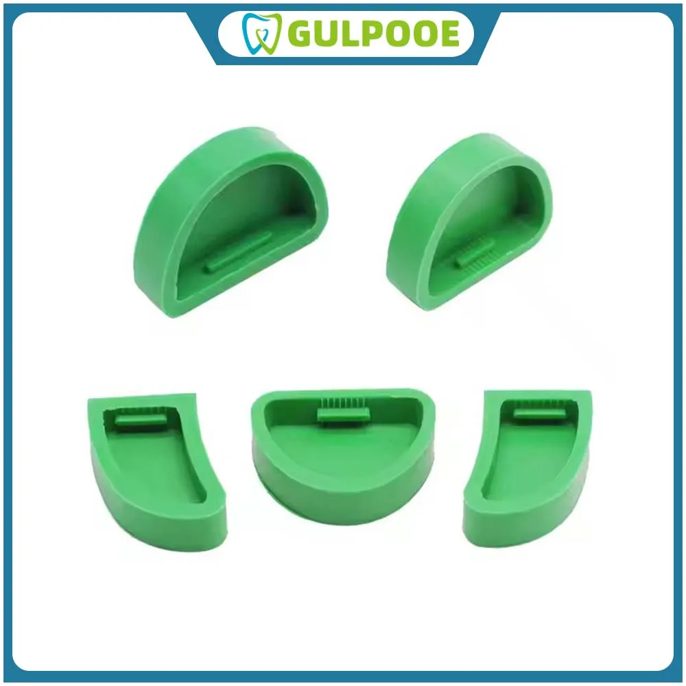 GULPOOE 1Pcs/bag Dental Lab Silicone Rubber Base Moulds Silicone Plaster Model White Green Rubber Base Mould Former Base Tongue