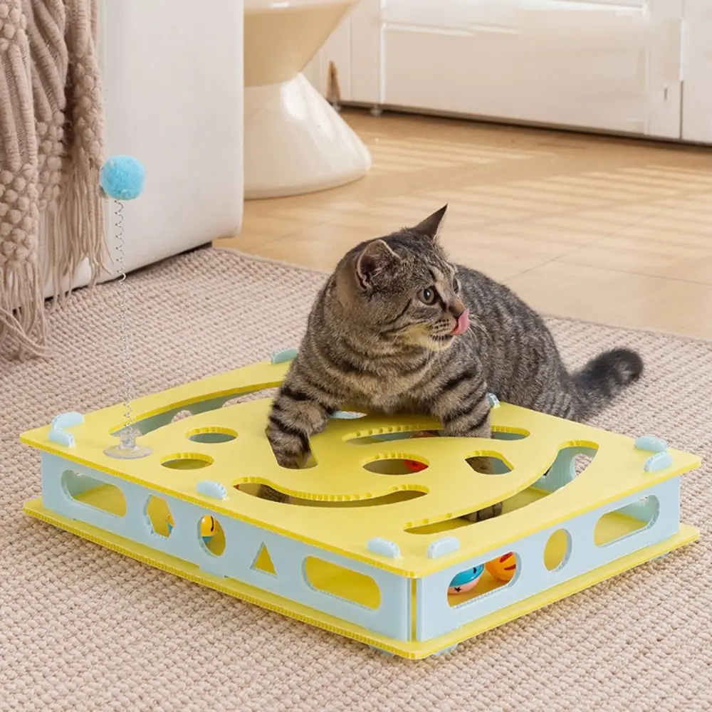 

Multi Hole Cat Maze Toys Detachable Plastic Interactive Cat Toy Puzzle Cat Toy with Balls Cat Hole Digging Toy Relieve Boredom