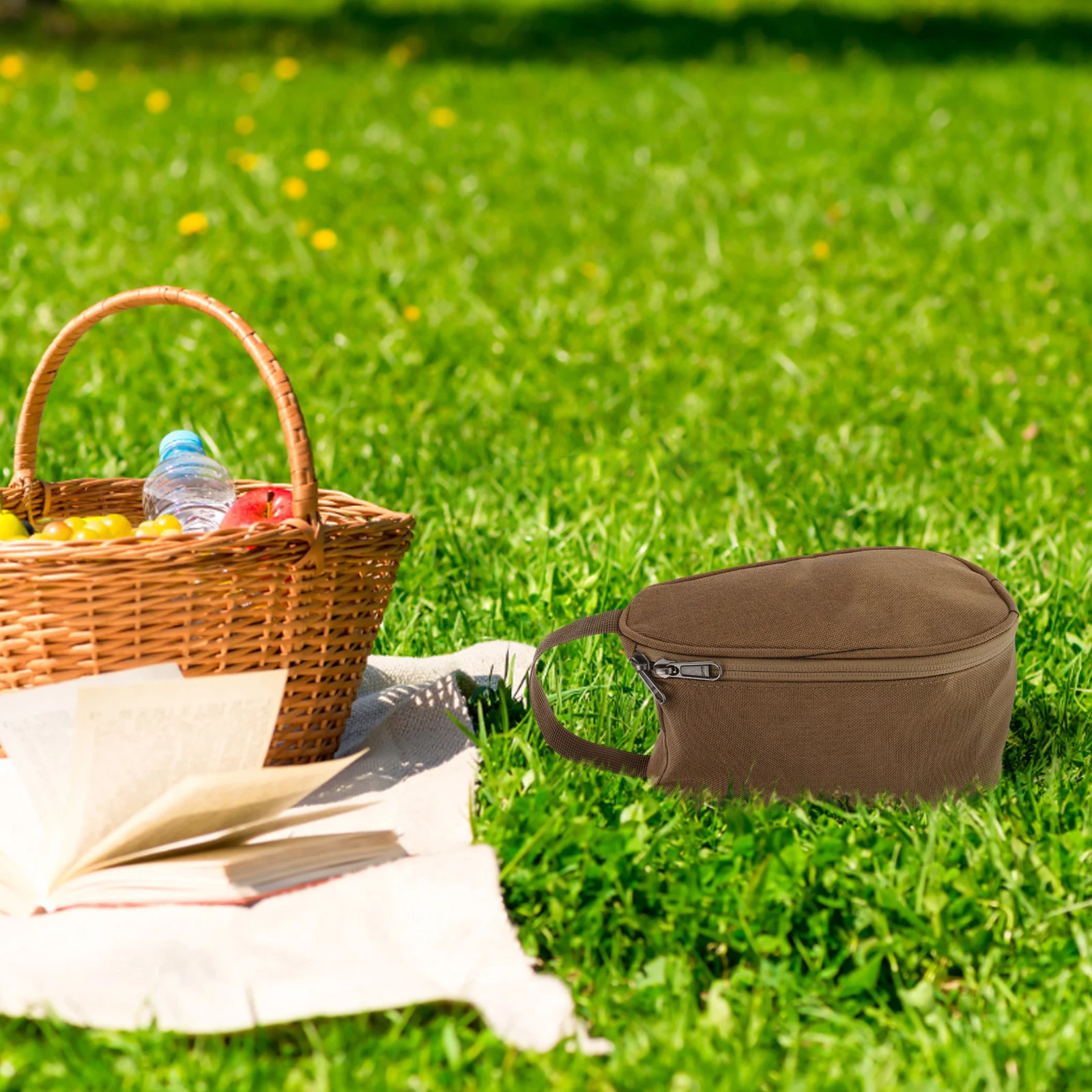

Camping Cutlery Bag Bowl Pouch Cooler for Storage Oxford Cloth Dinnerware Outdoor Container Child