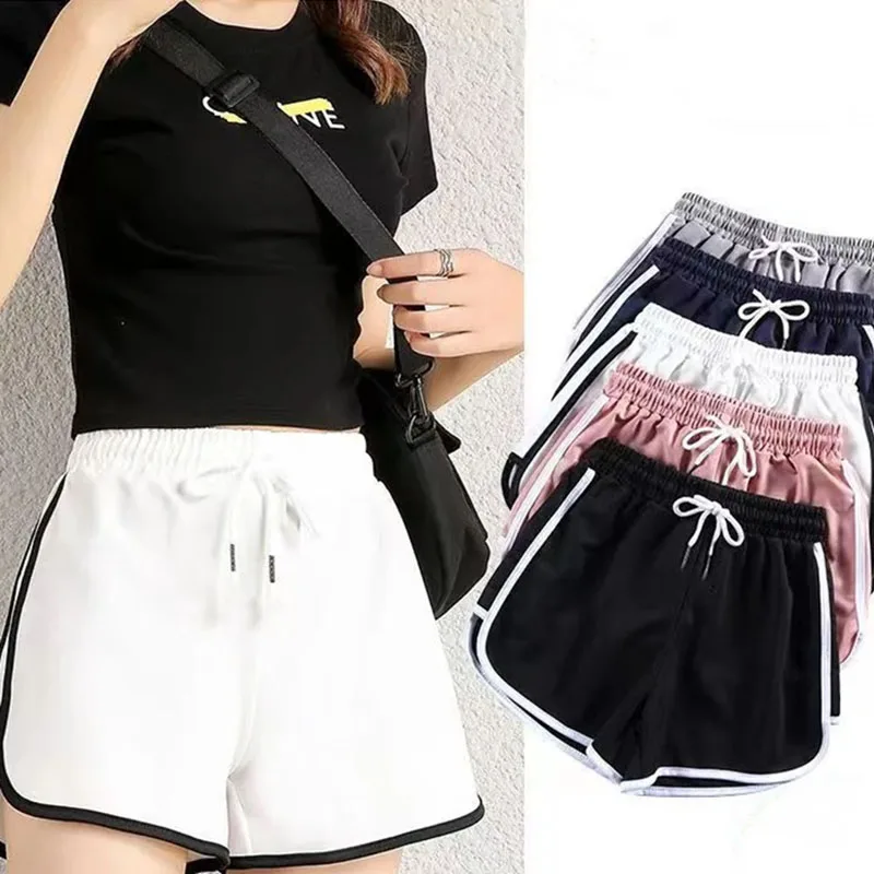 Hdspq Summer Casual Bottoms Shorts donna All-Match pantaloncini traspiranti Casual Lady tinta unita elastico in vita pantaloni corti sportivi