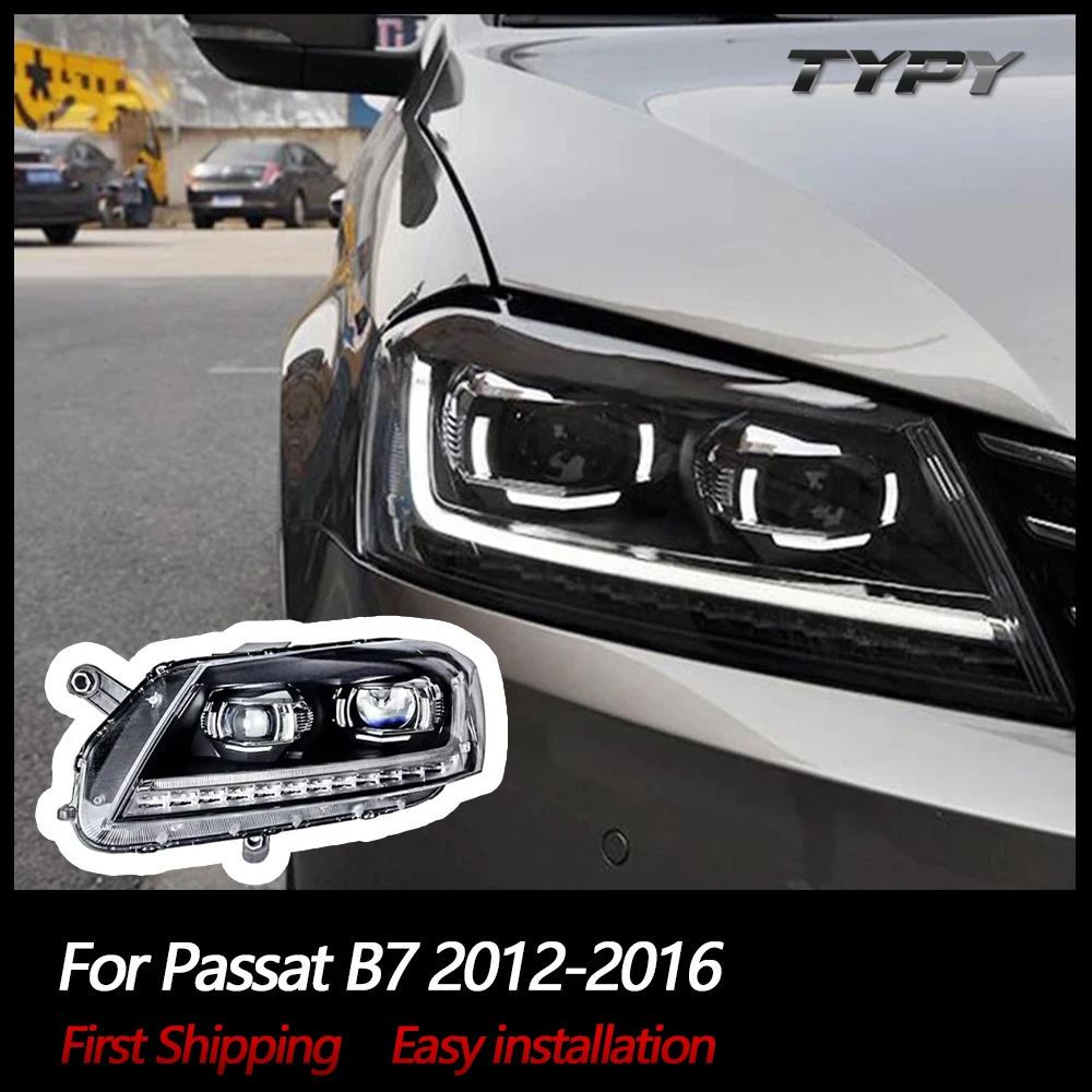 

Car Lighting System Headlights Modified Head Lamp LED DRL Daytime Running Lights For Passat B7 2012-2016