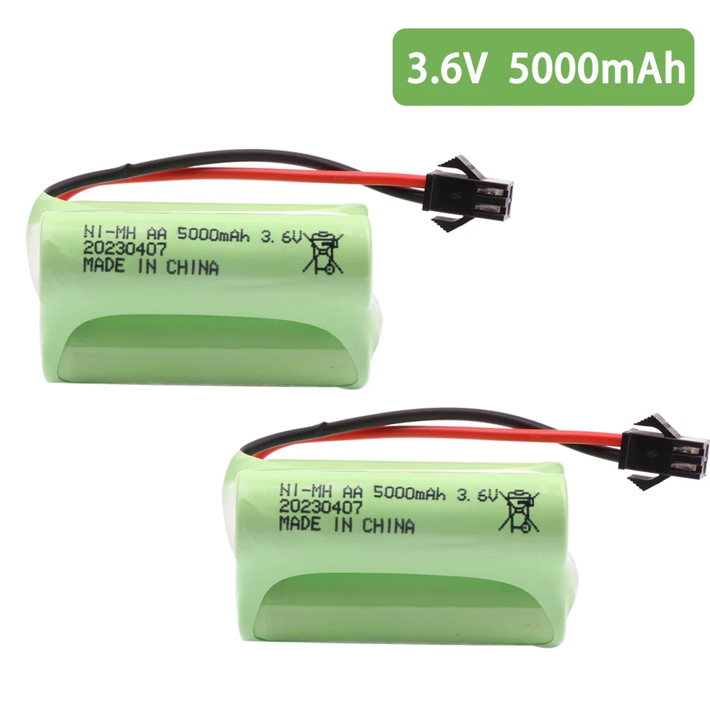 T Model 3.6V 5000mah NiMH Battery For Rc toy Car Tanks Trains Robot Boat Gun Ni-MH AA 3.6v High capacity Rechargeable Battery