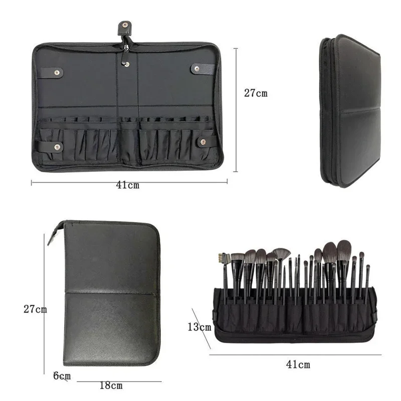 Frauen faltbare Make-up Pinsel Tasche Veranstalter weibliche Reise kosmetische Toiletten artikel Fall für Beauty-Tools Wasch zubehör Beutel – Detail 1