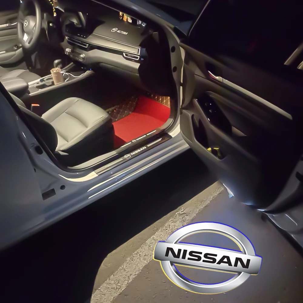 2 Stück LED Auto HD Tür-Willkommenslicht mit Geisterschatten-Effekt für Nissan X-trail Qashqai Rogue Sport Rogue Altima Versa Juke Leaf – Detail 13