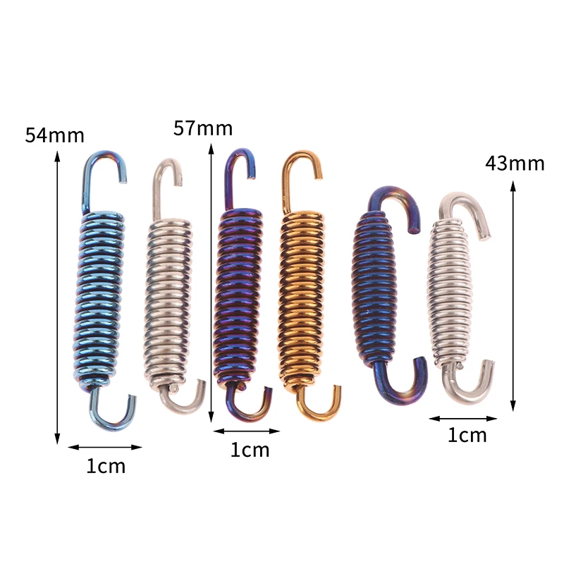 Molle di scarico marmitta universale in acciaio inossidabile da 2 pezzi Molle silenziatore per sistema di scarico moto con gancio a molla elastica