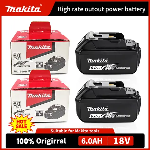 100% Original makita 18V battery 5.0Ah 6.0Ah  BL1840 battery   rechargeable power tool battery 18v makita battery charger