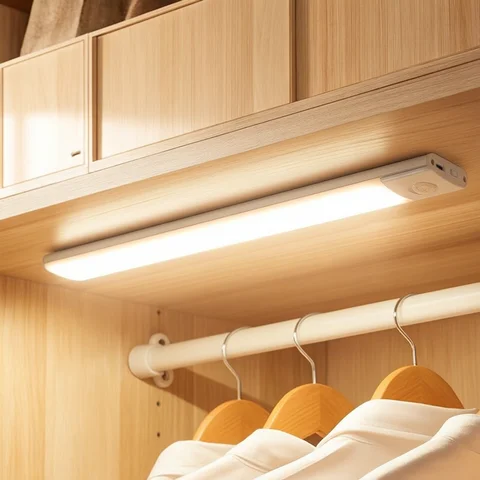 LED Bar Light Motion Sensor USB Rechargeable Led Night Light for Kitchen Wardrobe Cabinet Lighting 30cm/40cm/50cm Cabinet Light