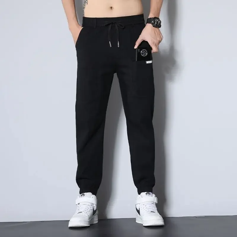 

Stretch Male Cowboy Pants Elastic Casual Stylish Designer Trousers Y2k Vintage 2025 Fashion Soft Korean Style Autumn Men's Jeans