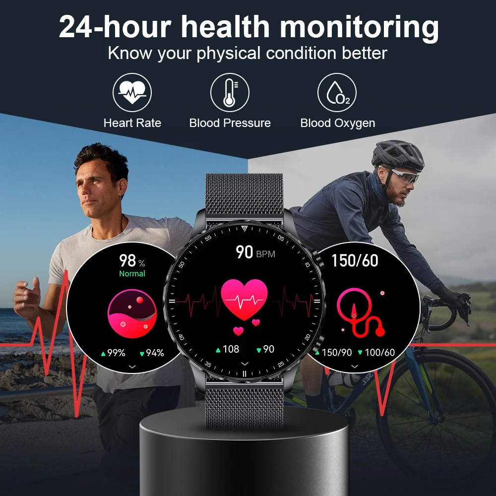 Lige masculino smartwatch para android bluetooth chamada ip68 à prova dip68 água pressão arterial sono rastreador de fitness relógio inteligente 2025 feminino