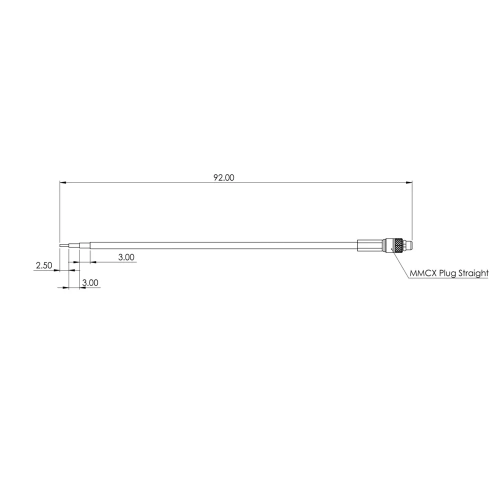 RG178 customed cables 100pcs + 100pcs Fedex shipping