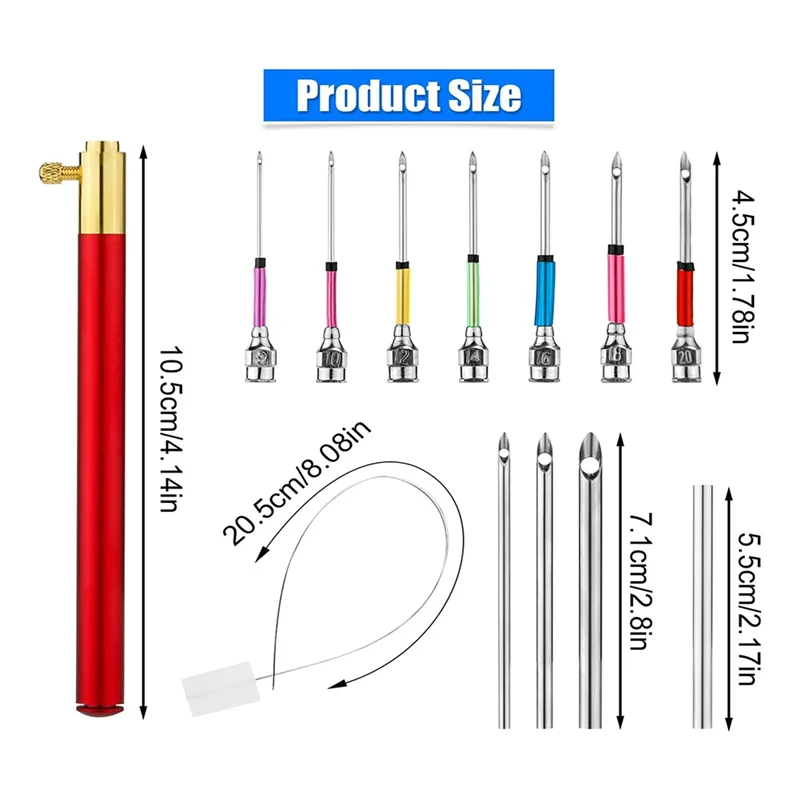 KB-13Pcs لكمة إبرة أطقم قابل للتعديل لكمة إبرة أداة الخياطة الفن الإبر ، للبالغين المبتدئين الخيط