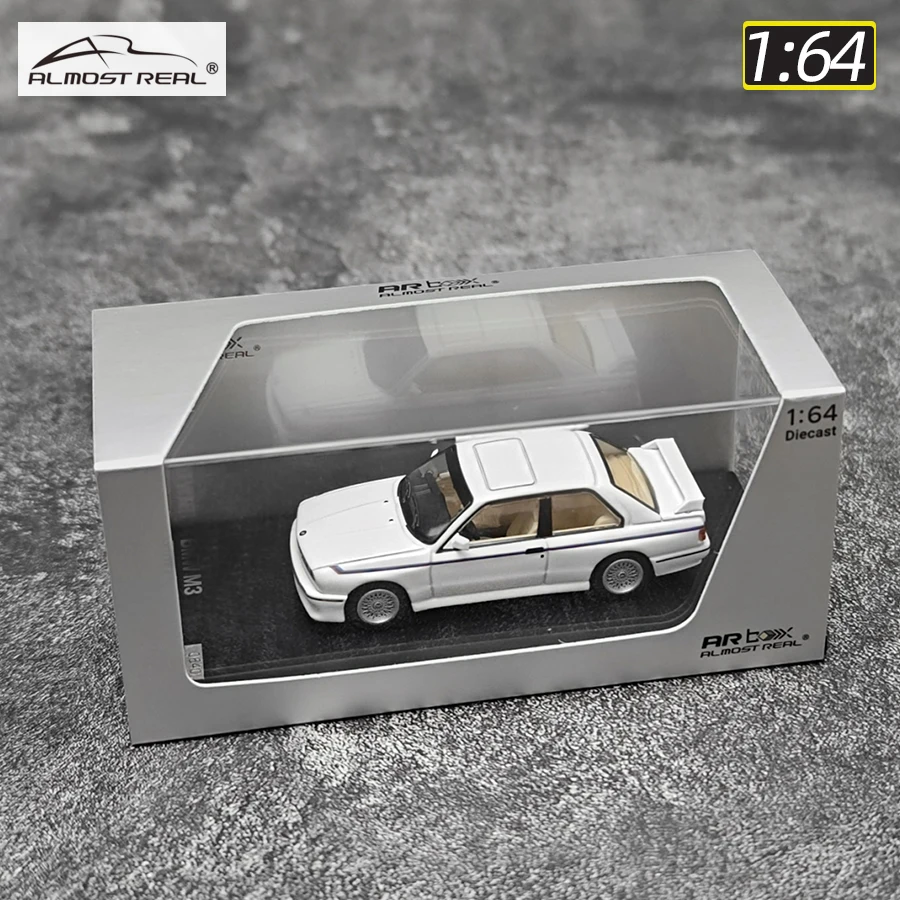 AR BOX 1/64 Almost Real M3 E30 Black diecast model car model