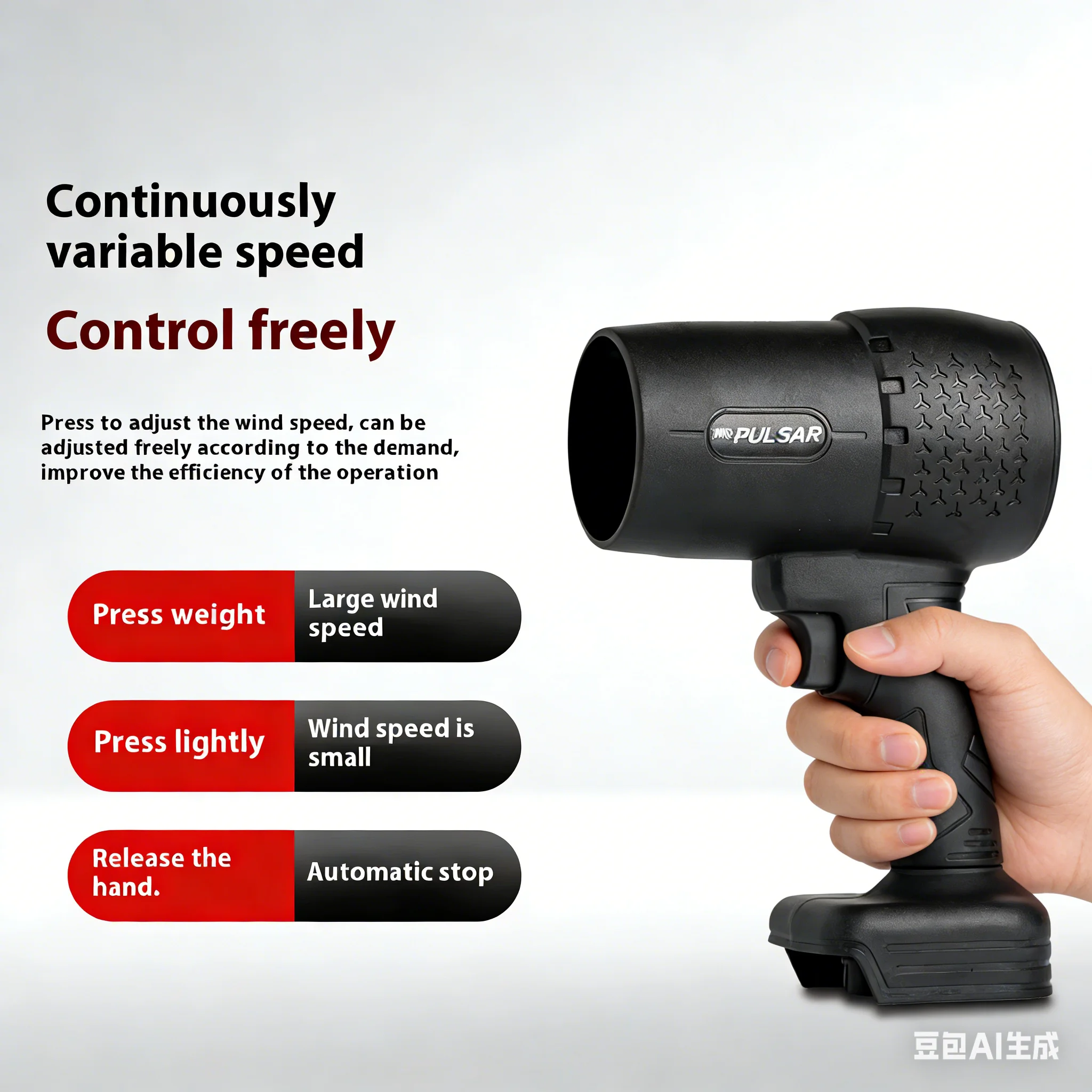 

MR Ручной автомобильный фен для чистки жестокого воздушного пистолета Струйный вентилятор Электрический мощный турбинный турбовентилятор Модернизированная версия Storm Turbo Fan