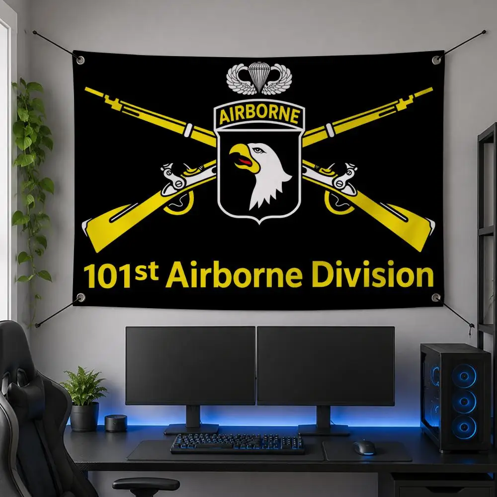 Military History 1-101st Airborne Division Flags Flag Banner for Bedroom Dorm Party Home Living Room Game Room Gift