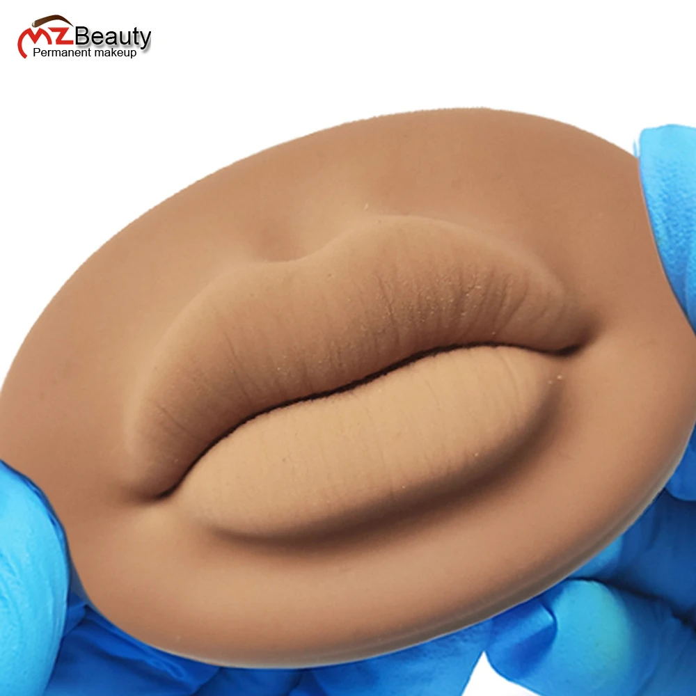 Premium Soft 3D Lips Practice Silicone Skin For Permanent Makeup Artists Easy Coloring Human Lip Lines Microblading Training