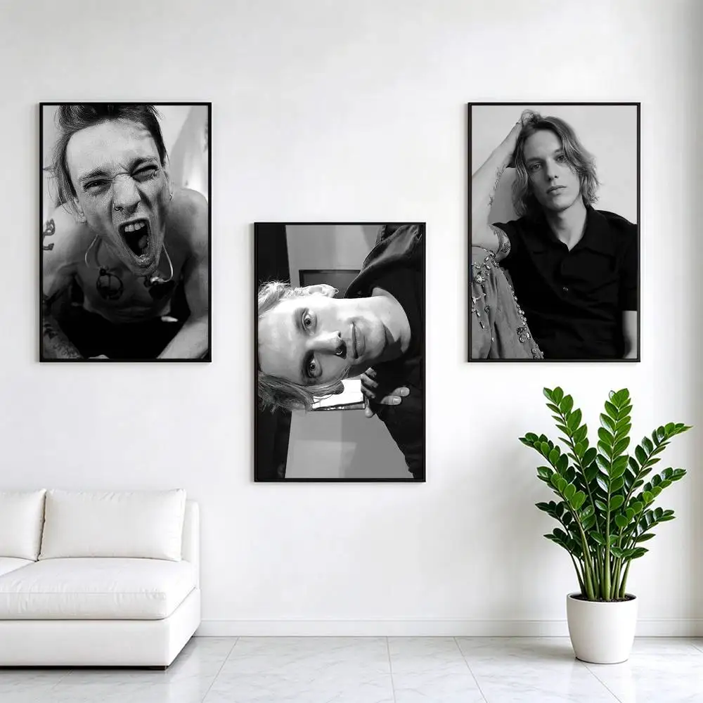 Jamie Campbell Bower  Poster Waterproof Wall Art Sticker For Bar Living Room Vintage Decor High Quality Print Gift