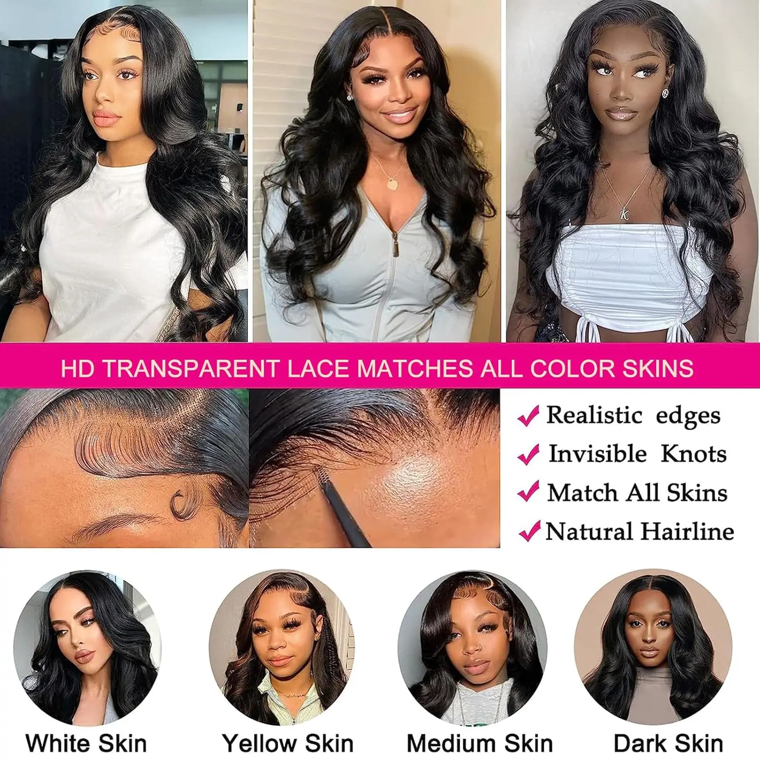 Lemoda 13x6 كامل الدانتيل الباروكة الأمامية 200% الكثافة الجسم موجة HD الدانتيل الشفاف الجبهة الباروكات شعر الإنسان قبل قطعها 15A البرازيلي