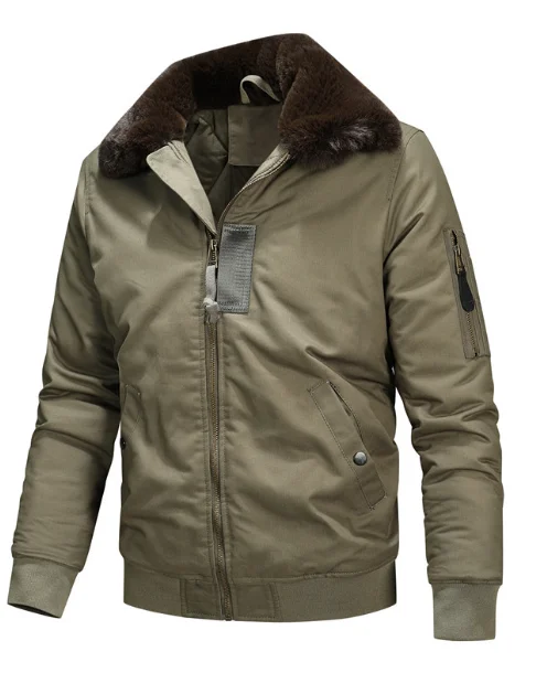 Autumn and winter men's military style tough man jacket High quality cotton thickened warm  winter jacket men size 3XL