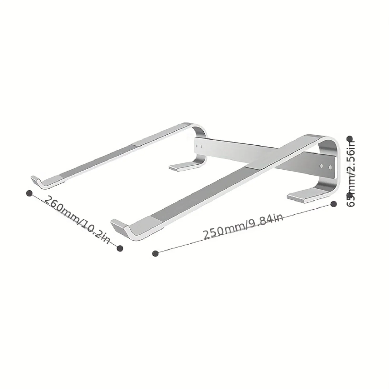 Aluminum Alloy Laptop Stand - Ergonomic Height Adjuster with Integrated Cooling Rack, Perfect for Gaming Notebooks - Durable and