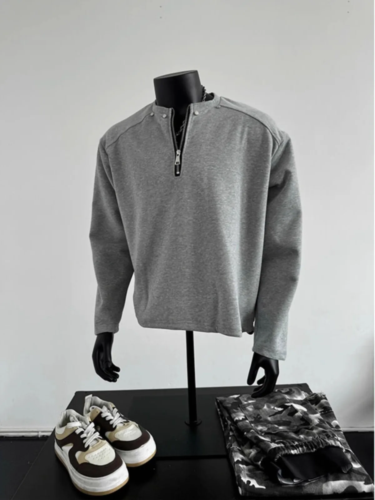 

Мужская толстовка на молнии на подкладке Bla Fce Winter Street Sle Nail Design ort Sve Long Sve Футболка Теплая повседневная футболка Thiened...