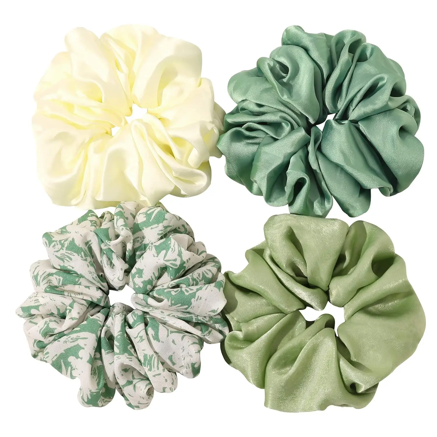 

Scrunchies Hair Ties for Women - Big Silk Satin Scrunchie Exra Large Jumbo Gaint Oversized Cute