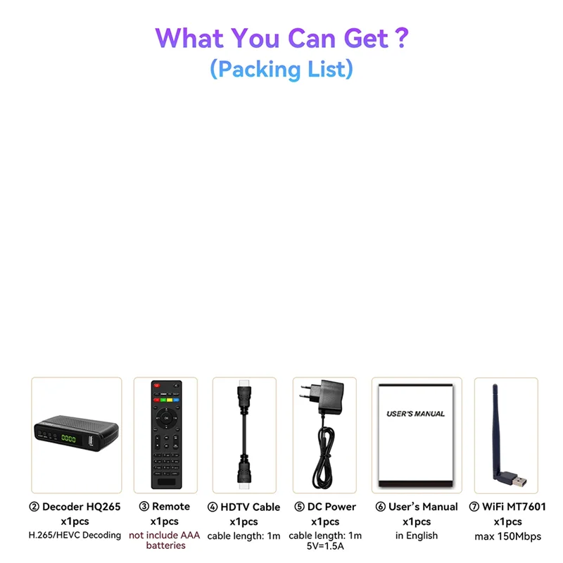 ABKQ-H.265 DVB-T2 Декодер Digitale Terrestre Mini Ricevitore Digital Terrestrial DVB-T2 SET TOP BOX EU Plug