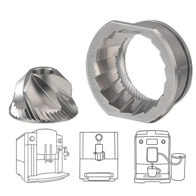UNCL Stainless Steel Grinding Cone Grinding Disc Compatible For JURA X8 Coffee Machin Stainless Steel Conical Grinder Burr