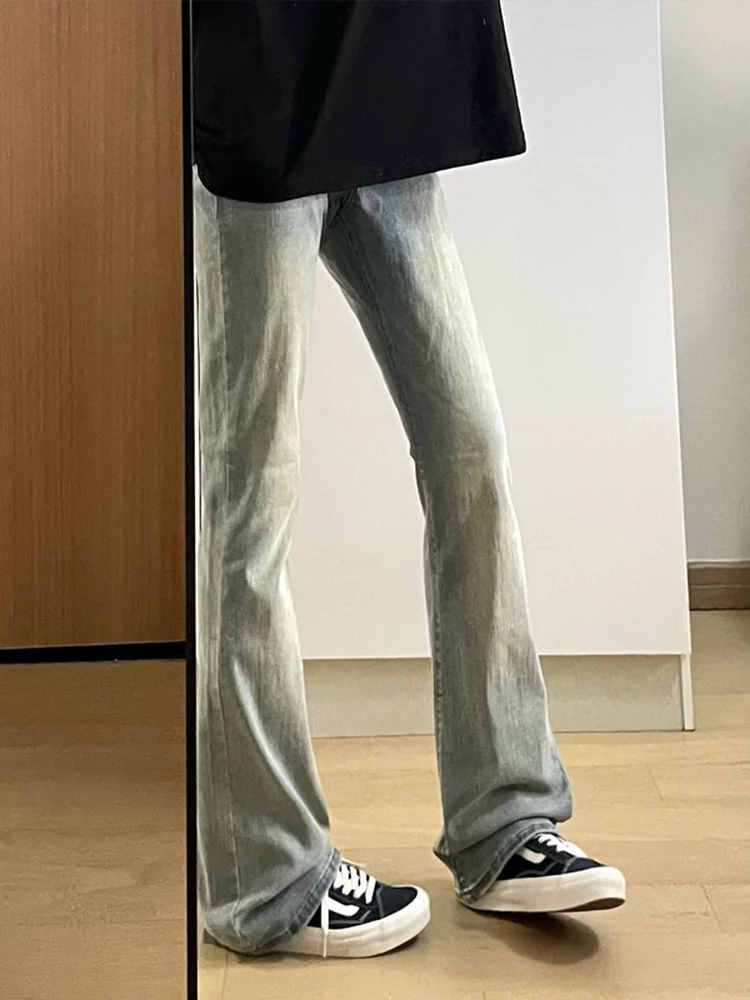 

Мужские джинсы Retro Blue Knife: зауженные, прямого кроя, в американском стиле, молодежные, модные, для уличной моды