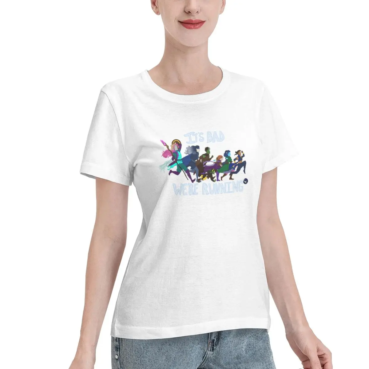 Quick Dispatch It S Bad We Re Running Women's T-shirt Night Out Sport Casual Top