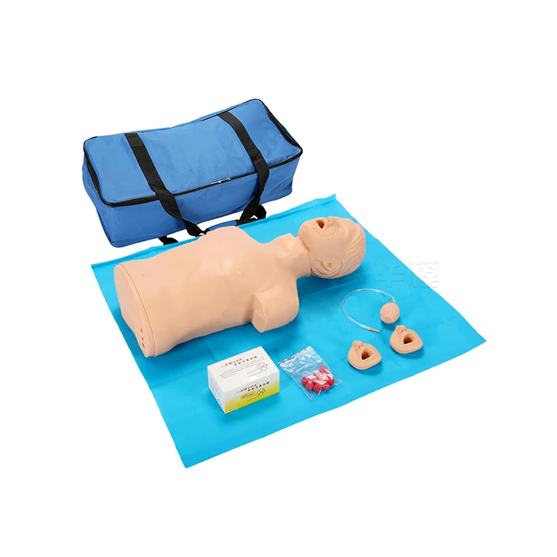 New High-End Listing Realistic Tactile Sensation 75Cm Pvc Adult Obstruction Half Body Cpr Training Manikin