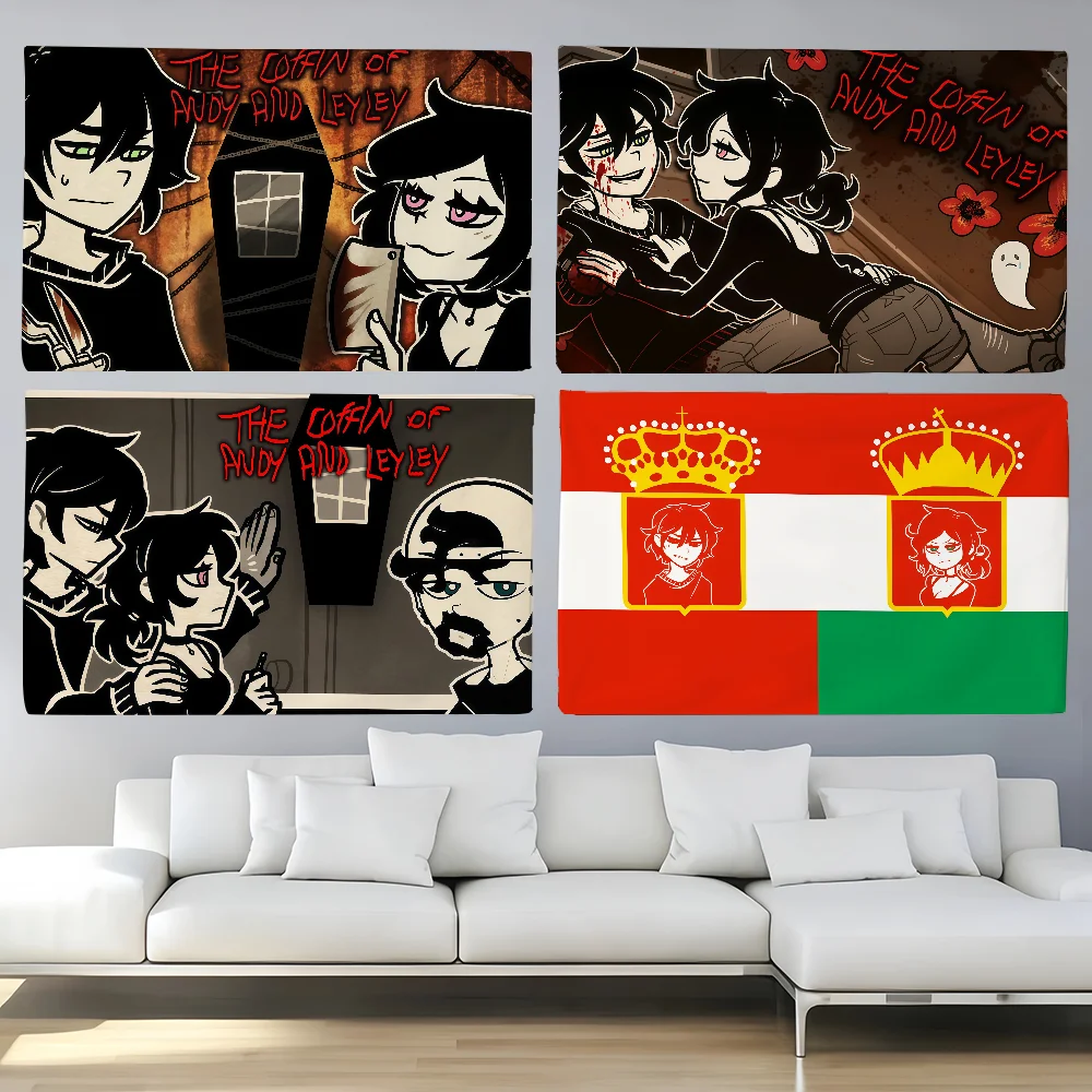 Game The C-Coffin of A-Andy and L-Leyley Flagge zur Dekoration, für Picknick im Freien, zum Aufhängen, für Zuhause, Camping, Party, Banner