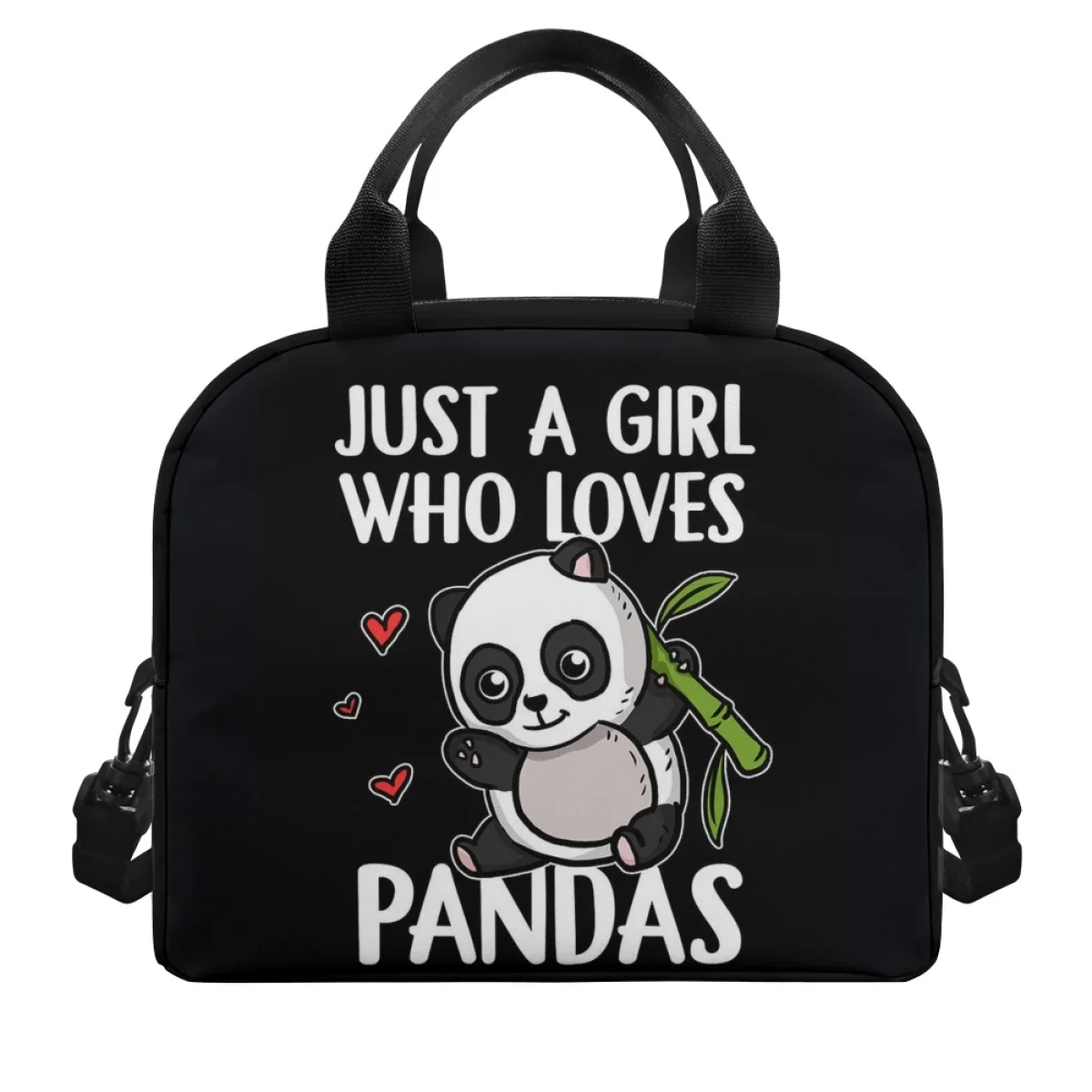 Kawaii Cute Giant Panda Eating Bamboo Girls Boys Lunch Cooler Bag Material Dirt-resistant Sufficient Capacity Handbag Fashion